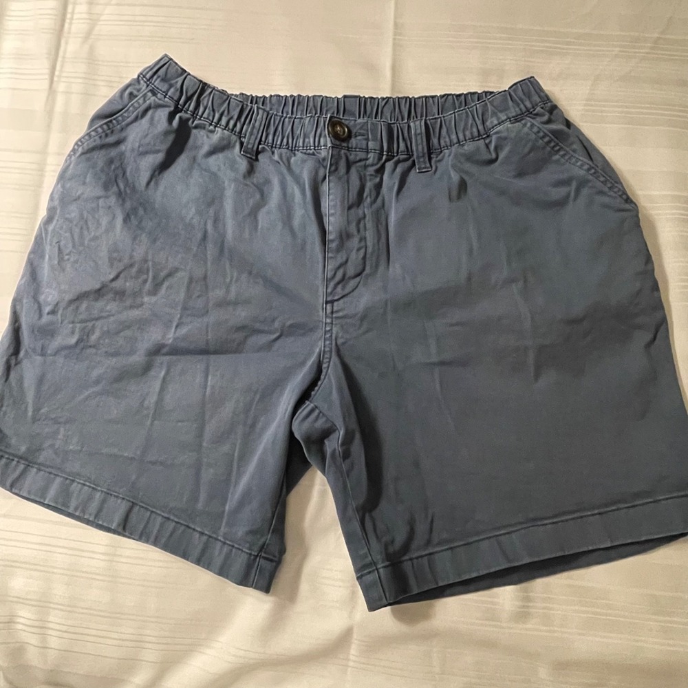 Chubbies Originals Shorts Men Large Navy Blue 7" Inseam Elastic Waist Stretch